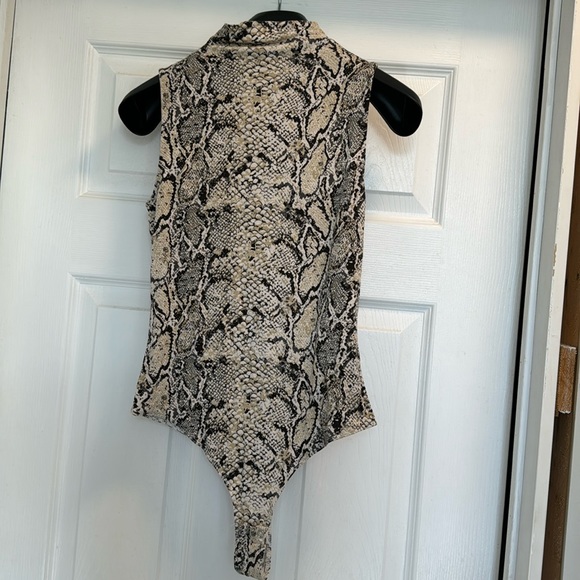 Snakeskin Print Bodysuit - Picture 1 of 3